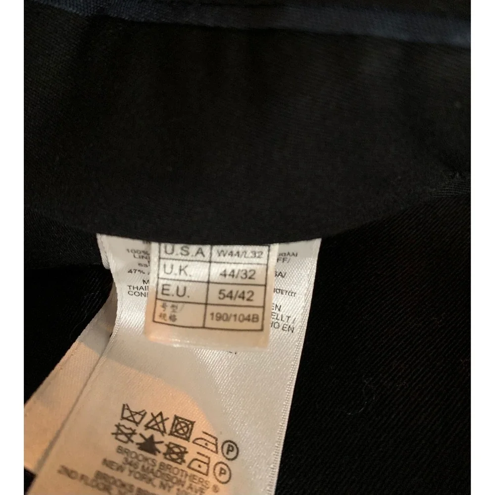 Brooks Brothers Madison Mens‎ Black Wool Blend Dress Pants W44 L32 Classic